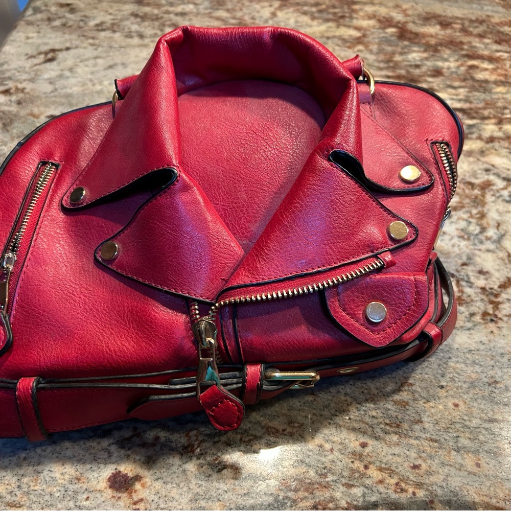 Red Leather Women's Bag